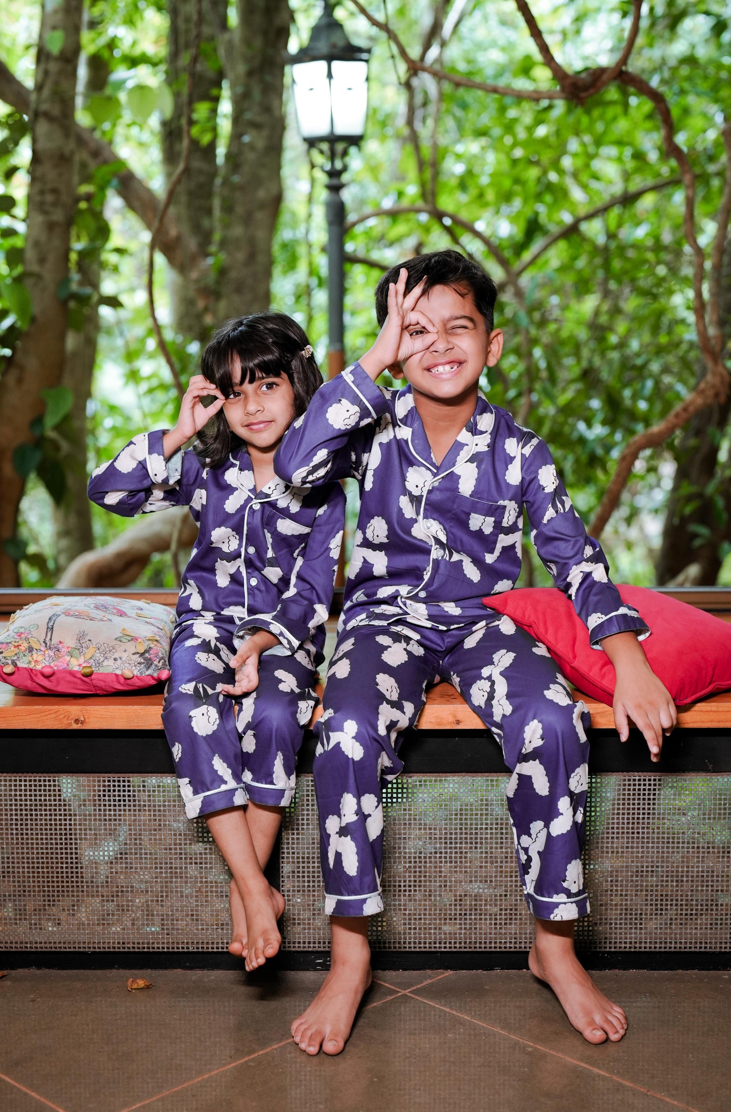 Midnight Poodle Pyjama Set β Kids