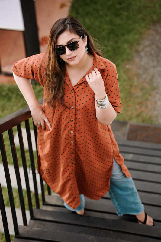 Terra Polka Shift Dress