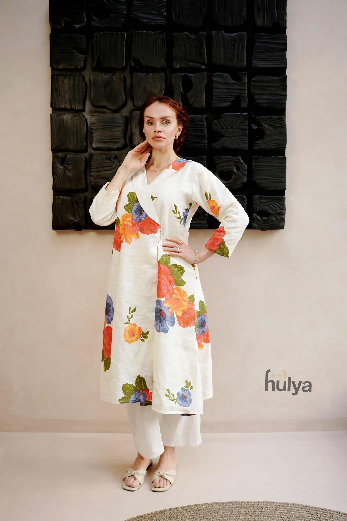 Crosette Bloom Artisan Linen Dress