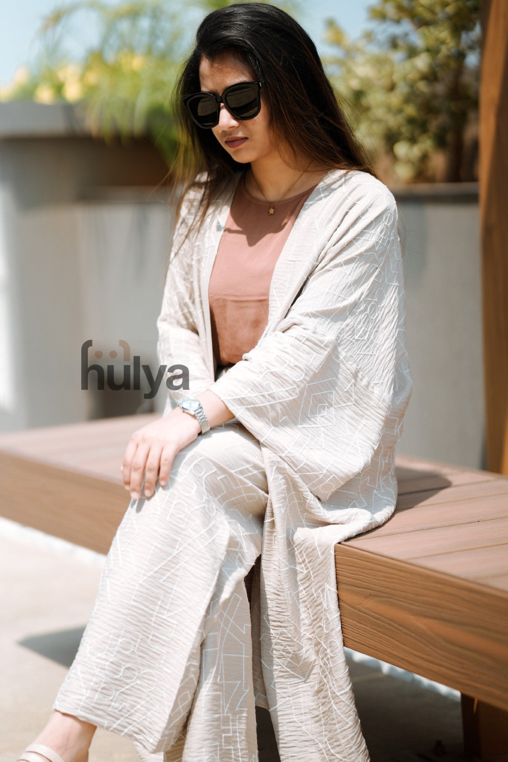 Oula_Wow Cotton Linen Modest Wear - Beige