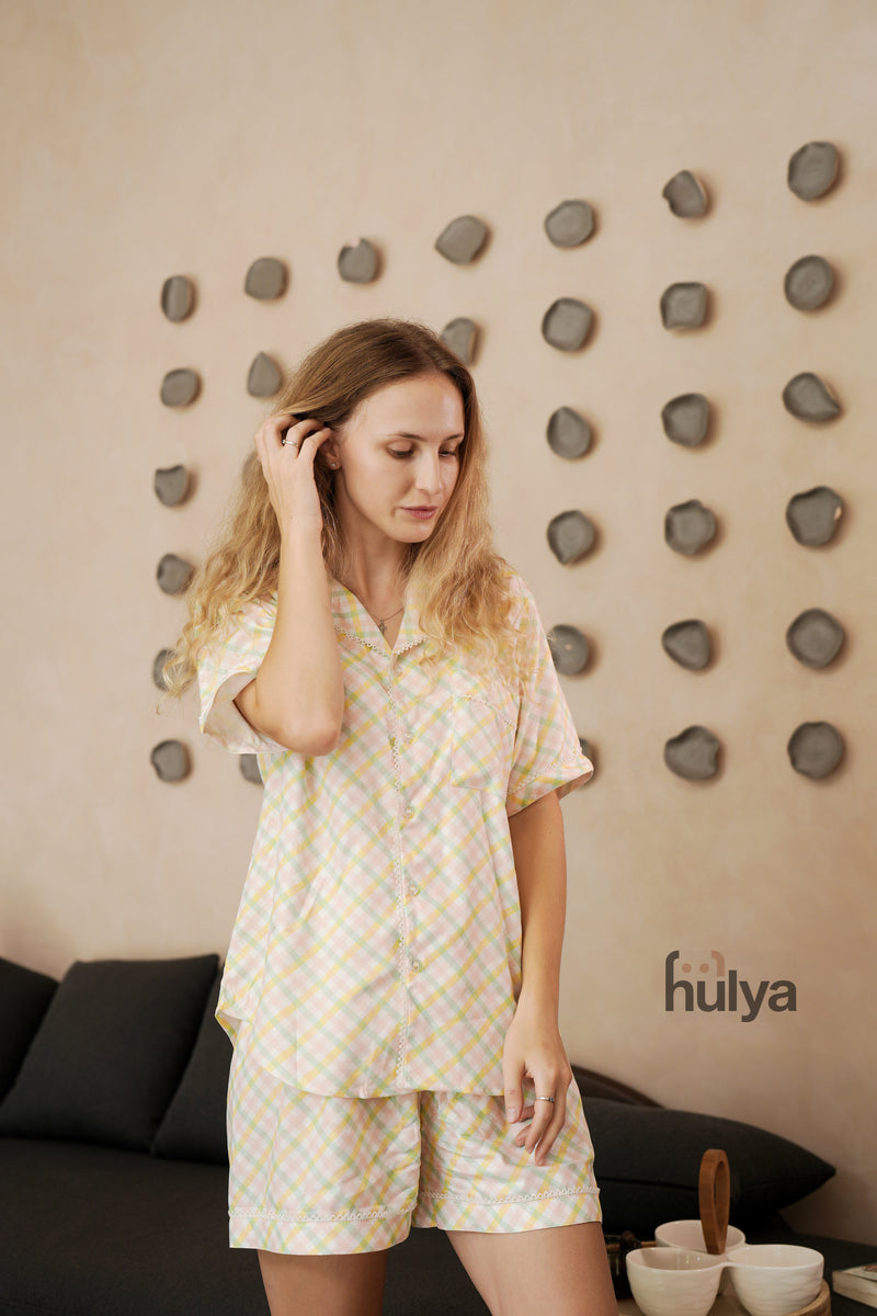 Gingham Glow Pyjamas