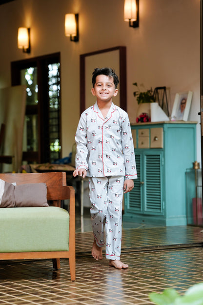 Playful Panda Party Long Pajama Set