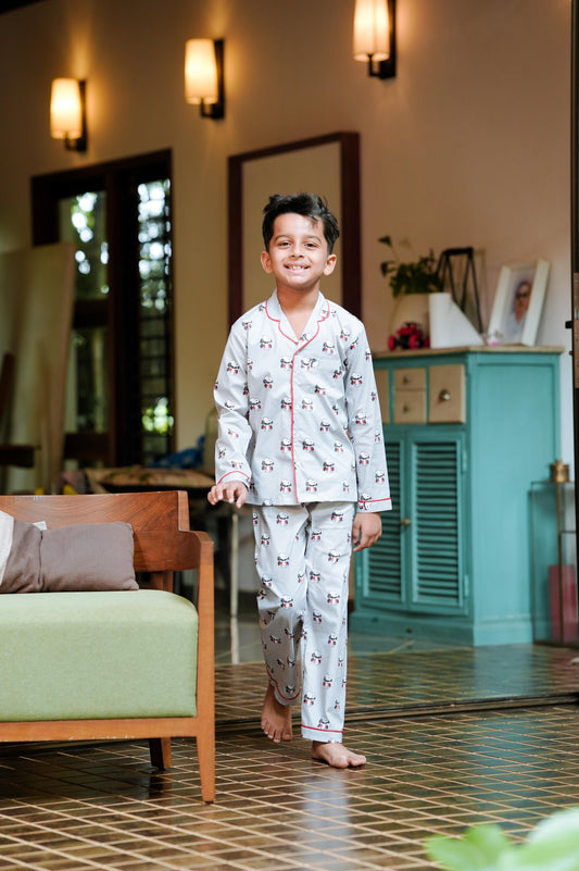 Playful Panda Party Long Pajama Set
