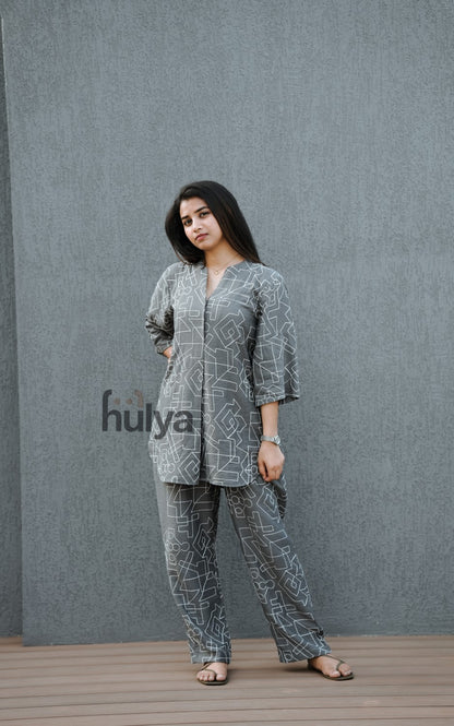 Oula_Wow Cotton Linen Coords - Grey