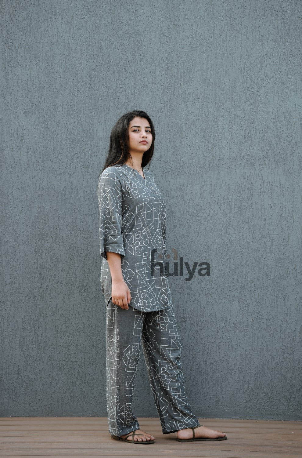 Oula_Wow Cotton Linen Coords - Grey