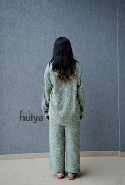 Oula_Wow Cotton Linen Coords - Sage Green