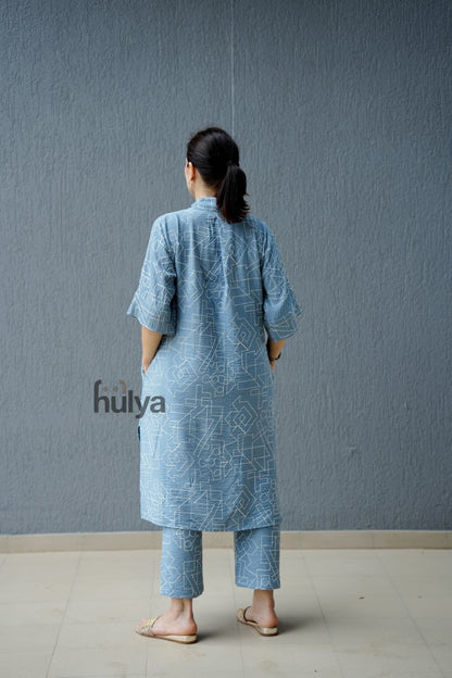 Oula_Wow Cotton Linen Coords - Sky Blue