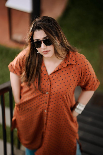 Terra Polka Shift Dress