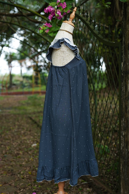 Luxe Navy Ruffle Night Dress