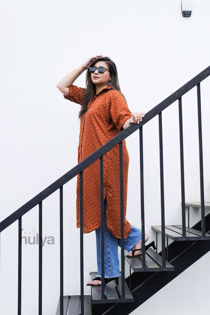 Terra Polka Shift Dress